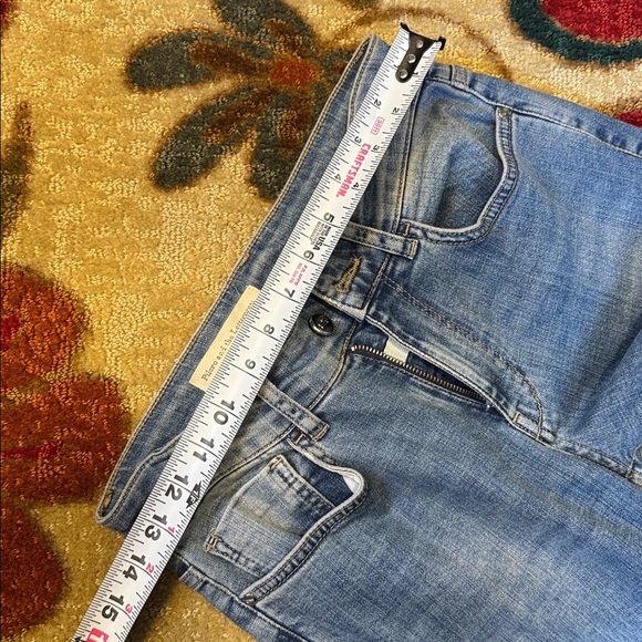 Anthro Pilcro Hyphen Raw Hem Mid Rise Pearl Jeans - Picture 9 of 13